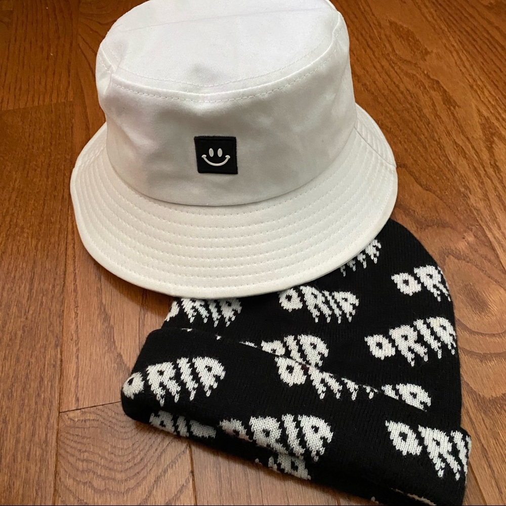 Unisex Hat Combo Drip Beanie and Bucket Hat